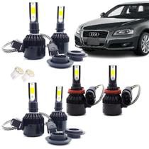 Kit de Lâmpadas Led Tech One 8000k Azulado Farol Alto Baixo e Milha Audi A3 2009 2010 2011 2012 2013