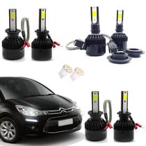 Kit de Lâmpadas Led Tech One 8000k Azulado Farol Alto Baixo e Milha Citroen C3 2003 2004 2005 2006 2007 2008 Kit de Lâmpadas Led Tech One 8000k Azulado Farol Alto Baixo e Milha Citroen C3 2003 2004 2005 2006 2007 2008