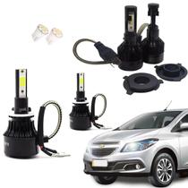Kit de Lâmpadas Led Tech One 8000k Azulado Farol Alto Baixo e Milha Onix 2012 2013 2014 2015 2016 Kit de Lâmpadas Led Tech One 8000k Azulado Farol Alto Baixo e Milha Onix 2012 2013 2014 2015 2016
