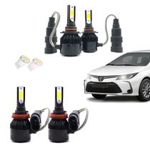 Kit de Lâmpadas Led Tech One 8000k Azulado Farol Alto e Baixo Corolla 2015 2016 2017 2018 2019 2020