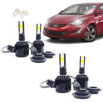 Kit de Lampadas Led Tech One 8000k Azulado Farol Alto e Baixo Elantra 2011 2012 2013 2014