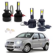 Kit de Lâmpadas Led Tech One 8000k Azulado Farol Alto e Baixo Palio 2012 2013 2014