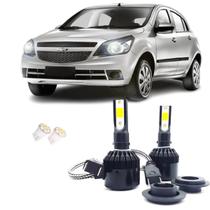 Kit de Lâmpadas Led Tech One 8000k Azulado Farol Baixo Agile 2012 2013 2014