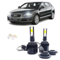 Kit de Lâmpadas Led Tech One 8000k Azulado Farol Baixo Audi A3 2009 2010 2011 2012 2013