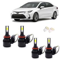 Kit de Lâmpadas Led Tech One 8000k Azulado Farol Baixo e Milha Corolla 2015 2016 2017 2018 2019 2020