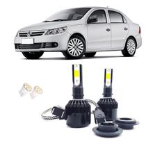 Kit de Lâmpadas Led Tech One 8000k Azulado Farol Baixo Voyage 2009 2010 2011 2012 2013 2014