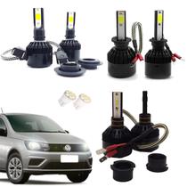 Kit de Lâmpadas Led Tech One 8000k Azulado Farol Duplo Alto Baixo e Milha Gol G3 2000 2001 2002 2003 2004 2005 Kit de Lâmpadas Led Tech One 8000k Azulado Farol Duplo Alto Baixo e Milha Gol G3 2000 2001 2002 2003 2004 2005