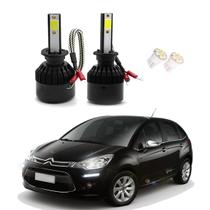 Kit de Lâmpadas Led Tech One 8000k Azulado Farol Milha Citroen C3 2003 2004 2005 2006 2007 2008