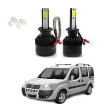 Kit de Lâmpadas Led Tech One 8000k Azulado Farol Milha Fiat Doblo 2001 2002 2003 2004 2005 2006 2007 até 2020