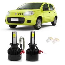 Kit de Lâmpadas Led Tech One 8000k Azulado Farol Milha Fiat Uno 2011 2012 2013 2014