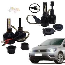 Kit de Lâmpadas Led Tech One 8000k Azulado Farol Simples Alto Baixo e Milha Gol G3 2000 2001 2002 2003 2004 2005