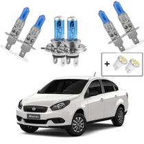 Kit de Lâmpadas Shocklight Super Branca H7 H1 H1 Farol Baixo Alto e Milha Grand Siena 2013 2014 2015 2016 2017