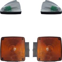Kit de Lanterna Para Caminhão Mercedes 1113 Setas Pisca Dianteiro Am Teto Cr