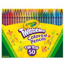 Kit de Lápis de Cor Crayola Twistables - 50 Cores - Para Crianças Acima de 4 Anos