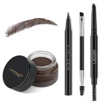 Kit de lápis de maquiagem para selo de sobrancelha LAVONE Dark Coffee Pomade