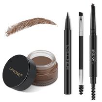 Kit de lápis Eyebrow Stamp LAVONE para maquiagem morena