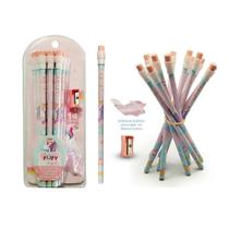 Kit de Lápis Preto . Apontador Unicórnio Ff5511 - Fofy Kit de Lápis Preto . Apontador Unicórnio Ff5511 - Fofy