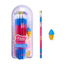 Kit de Lápis Preto + Borracha Ice Cream Kit de Lápis Preto + Borracha Ice Cream