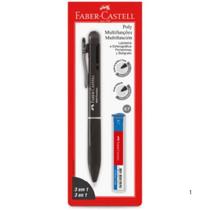Kit De Lapiseira 0.7 Com Caneta E Grafite Preta Faber Cast