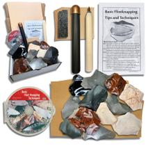 Kit de lascamento de sílex Goknapping LLC 1,36 kg de pedras e DVD Kit de lascamento de sílex Goknapping LLC 1,36 kg de pedras e DVD
