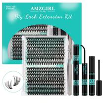 Kit de Lash Clusters AMZGIRL - 320 Unidades com Adesivo, Removedor e Aplicador