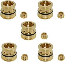 Kit de latão de substituição de 5 conjuntos de assentos de válvula quente e fria