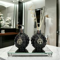 Kit de Lavabo - Porta Sabonete E Difusor Aromatizador Pb Kit de Lavabo - Porta Sabonete E Difusor Aromatizador Pb