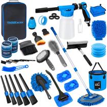 Kit de lavagem de carros THINKWORK Car Detailing com pistola de espuma e escova