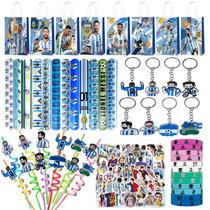 Kit de Lembrancinhas de Festa de Futebol com 122 Peças, Pulseiras de Silicone e Chaveiros Kit de Lembrancinhas de Festa de Futebol com 122 Peças, Pulseiras de Silicone e Chaveiros