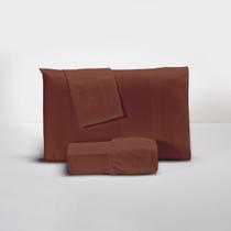 Kit de Lençol 400 Fios Percal Liso Clean Toque 100% Macio