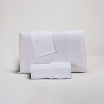 Kit de Lençol 400 Fios Percal Liso Clean Toque 100% Macio