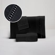 Kit de Lençol 400 Fios Percal Ponto Palito Toque 100% Macio