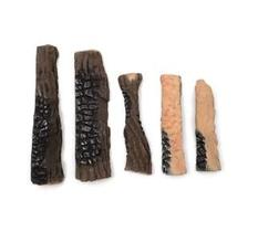 Kit De Lenha Cerâmico Para Lareira À Álcool Ou Gás - 5 Peças Kit De Lenha Cerâmico Para Lareira À Álcool Ou Gás - 5 Peças