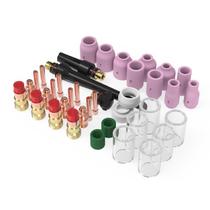 Kit de Lente de Gás TIG Stubby YESWELDER - 49 Peças (WP-17/18/26)