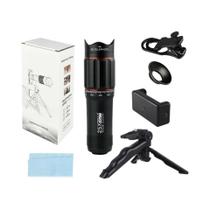 Kit De Lente Telefoto 25X Com Tripé Portátil Para iPhone E Android, Zoom De Alta Potência Para Kit De Lente Telefoto 25X Com Tripé Portátil Para iPhone E Android, Zoom De Alta Potência Para