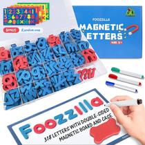 Kit de letras e números magnéticos FOOZZILLA 286 unidades com placa Kit de letras e números magnéticos FOOZZILLA 286 unidades com placa