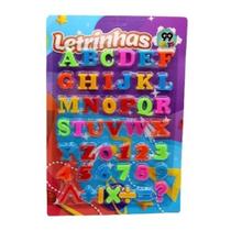Kit de letrinhas alfabeto símbolos matemática 43peças infantil