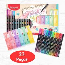 Kit de Lettering Maped com 22 peças Kit de Lettering Maped com 22 peças