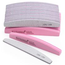 Kit de limas e tampões para unhas BTYMS 35 Count 100/180 Grit