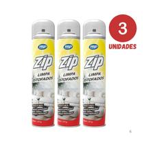 Kit de Limpa Estofados em Spray Zip Clean Espuma Mágica para Limpeza de Sofá Colcão Carpetes 400ml