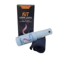 Kit de Limpa Lentes Clean Up 25ml Óculos Tv LCD Plasma Celular + Pano para Limpar em Microfibra