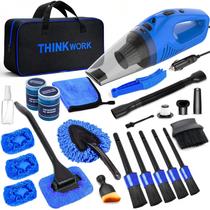 Kit de Limpeza Automotiva THINKWORK com Aspirador e Conjunto de Escovas 16 peças Kit de Limpeza Automotiva THINKWORK com Aspirador e Conjunto de Escovas 16 peças