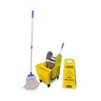 Kit de Limpeza Balde Espremedor Doblo 30 Litros Placa e Mop - Bralimpia