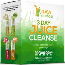 Kit de Limpeza com Sucos Raw Fountain 3 Dias 24 Sachês Vegano Kit de Limpeza com Sucos Raw Fountain 3 Dias 24 Sachês Vegano