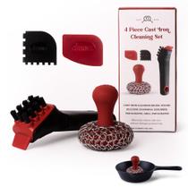 Kit de limpeza Cuisinel Cast Iron Chain Mail Scrubber