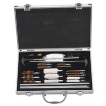 Kit De Limpeza Curtas Longas Maleta Aluminio Armamento Pistola 24 Peças Todos Os Ca