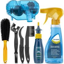 Kit de limpeza de bicicletas focopot, incluindo limpador de correntes e lubrificante Kit de limpeza de bicicletas focopot, incluindo limpador de correntes e lubrificante
