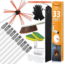 Kit de limpeza de chaminés Sealegend 10 varetas flexíveis de 10 m Kit de limpeza de chaminés Sealegend 10 varetas flexíveis de 10 m