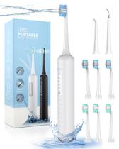 Kit de limpeza de dentes Escova de dentes elétrica UNINGOPI com fio dental Kit de limpeza de dentes Escova de dentes elétrica UNINGOPI com fio dental