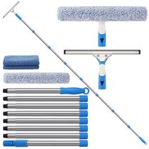 Kit de Limpeza de Janelas Mitclear com Rodo de Silicone e Vara Extensora de 3 m Kit de Limpeza de Janelas Mitclear com Rodo de Silicone e Vara Extensora de 3 m